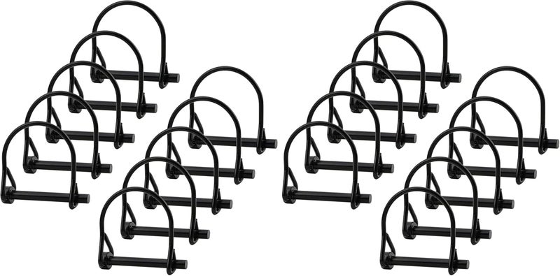 INCREWAY 10pcs Wire Lock Pin, 1/4" Heavy Duty Safety Coupler Shaft Locking Pin Hitch Pto Pin Round Loop Wire Lock Trailers Pin for Farm Lawn Garden (Pack of 2) - Image 1